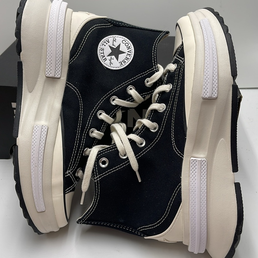 Converse WMNS RUN STAR LEGACY CX HI BLACK/EGRET/WHITE A00869C Platforms Sneakers - Picture 11 of 16